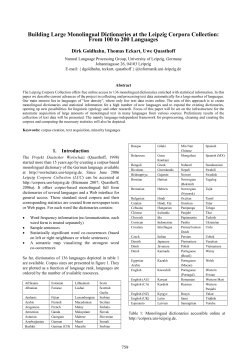 Building Large Monolingual Dictionaries at the Leipzig Corpora