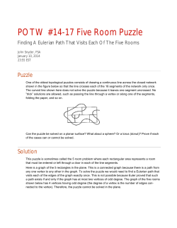 POTW #14-17 Five Room Puzzle