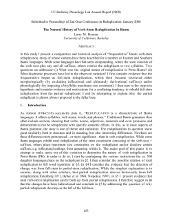 The Natural History of Verb-Stem Reduplication in Bantu