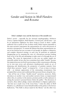 Gender and fiction in Moll Flanders and Roxana