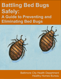 Battling Bed Bugs Safely - Baltimore City Health Department