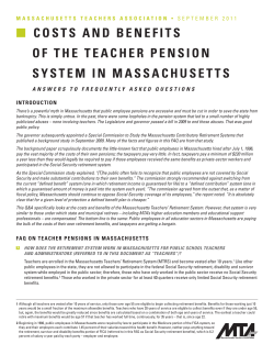 costs and benefits of the teacher pension system in massachusetts