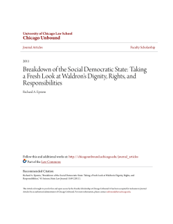 Breakdown of the Social Democratic State: Taking a Fresh Look at