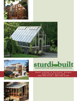 greenhouse catalog - Sturdi