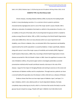 DIABETES TYPE 2 by Afrah Moosa Saleh Chronic disease