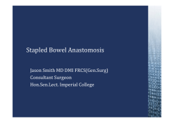Stapled Bowel Anastomosis