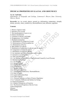 Physical Properties of Glacial and Ground Ice