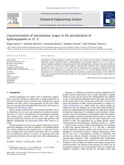 Characterization of intermediate stages in the precipitation of