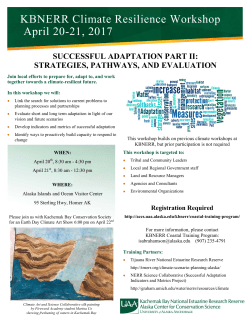 KBNERR Climate Resilience Workshop April 20
