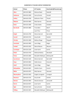 Elementary GT Contact List