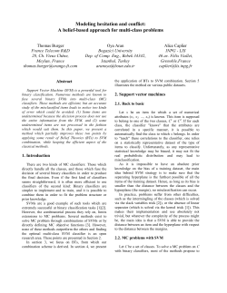 Modeling hesitation and conflict: A belief