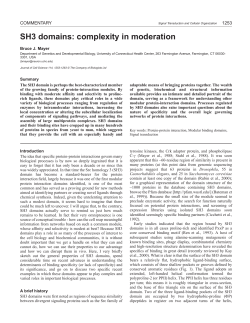 SH3 domains: complexity in moderation