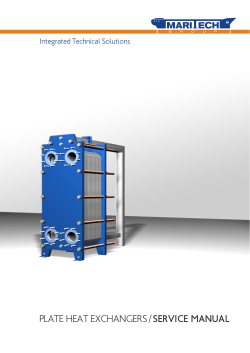 plate heat exchangers / service manual