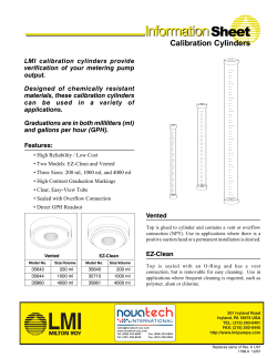 LMI Calibration Cylinders Datasheet