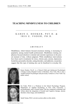 teaching mindfulness to children - Gestalt International Study Center