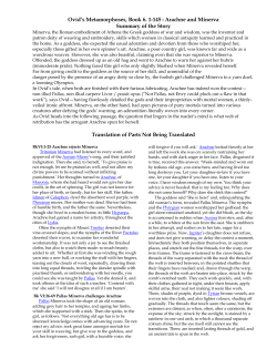 Ovid`s Metamorphoses, Book 6. 1