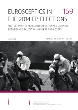Eurosceptics in the 2014 EP elections: Protest parties mobilized on