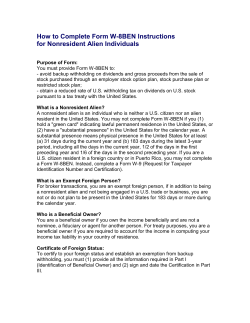 How to Complete Form W-8BEN Instructions