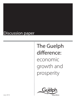 The Guelph difference: economic growth and prosperity