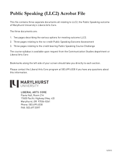 Public Speaking (LLC1) Packet