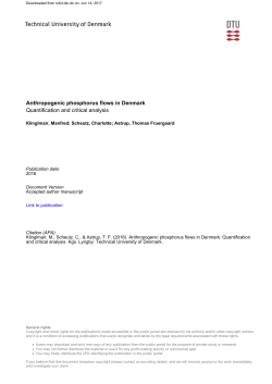 Anthropogenic phosphorus flows in Denmark