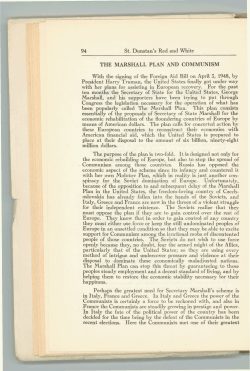 THE MARSHALL PLAN AND COMMUNISM