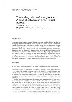 The prelingually deaf young reader