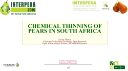 chemical thinning of pears in south africa