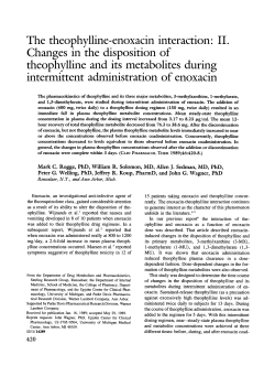 The theophyllineenoxacin interaction: II. Changes in the