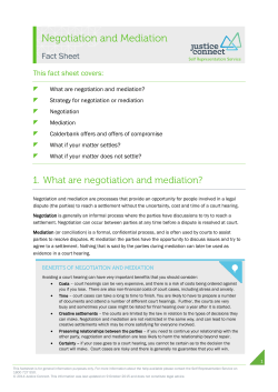 Fact Sheet - Justice Connect