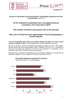 61.9% of Spanish households have a broadband Internet