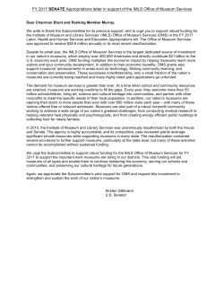 Appropriations Letters - The American Alliance of Museums