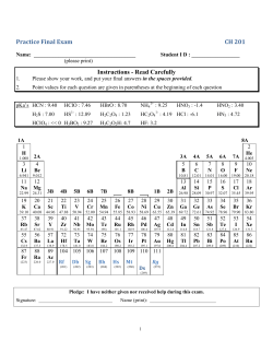 Practice Final Solution