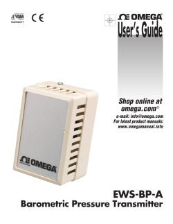 Barometric Pressure Transmitter Wall Mount