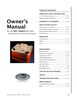 TadPole&trade; Owner`s Manual - 2003