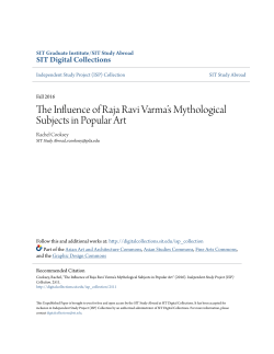 The Influence of Raja Ravi Varma`s Mythological Subjects in