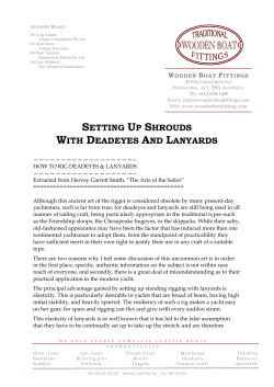 setting up shrouds with deadeyes and lanyards