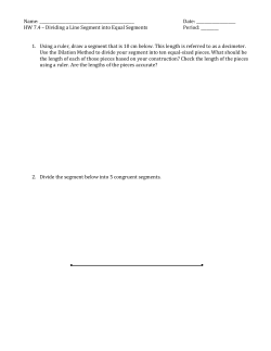 Name: Date: HW 7.4 &ndash; Dividing a Line Segment into Equal