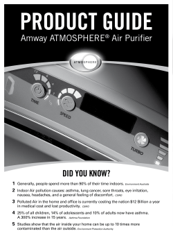 Amway ATMOSPHERE&reg; Air Purifier did you know?