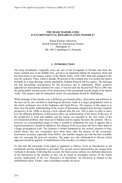 214 THE IRAQI MARSHLANDS: IS ENVIRONMENTAL