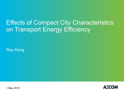 Effects of Compact City Characteristics on Transport Energy