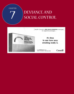 Chapter 7 Deviance and Social Control