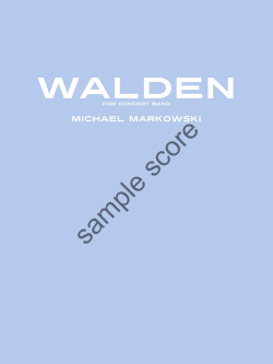 sample score - Michael Markowski