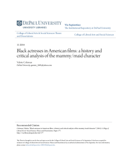 Black actresses in American films: a history and