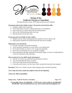 Strings of Joy - Guide for Parents or Guardians