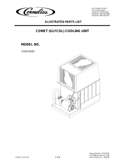 comet (glycol) cooling unit model no.