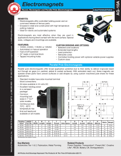 Electromagnets AG-10A - Industrial Magnetics, Inc.