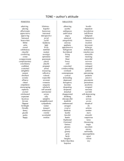 TONE &ndash; author`s attitude