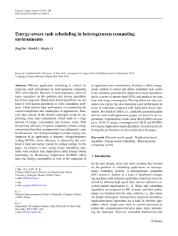 Energy-aware task scheduling in heterogeneous computing