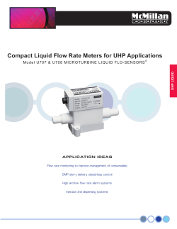 Compact Liquid Flow Rate Meters for UHP Applications